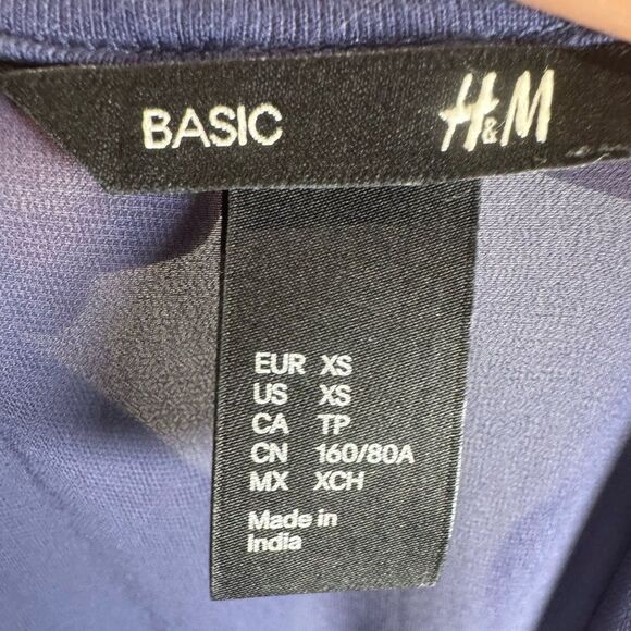 H&M navy sheer top and hem dress size XS - Picture 5 of 7